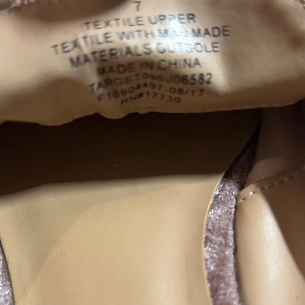 Merona Women's pale pink Velvet Mules with Silver Chain 7 - Picture 7 of 7